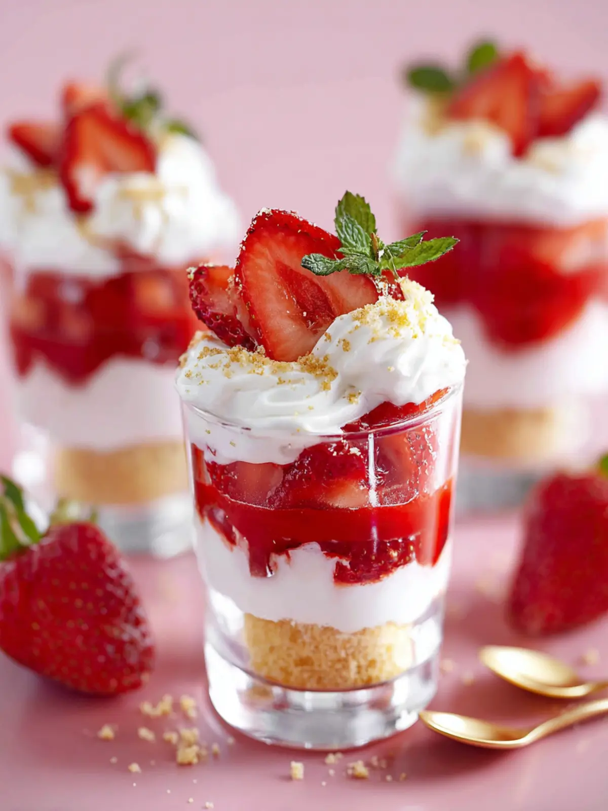 Mini Strawberry Trifles First Image