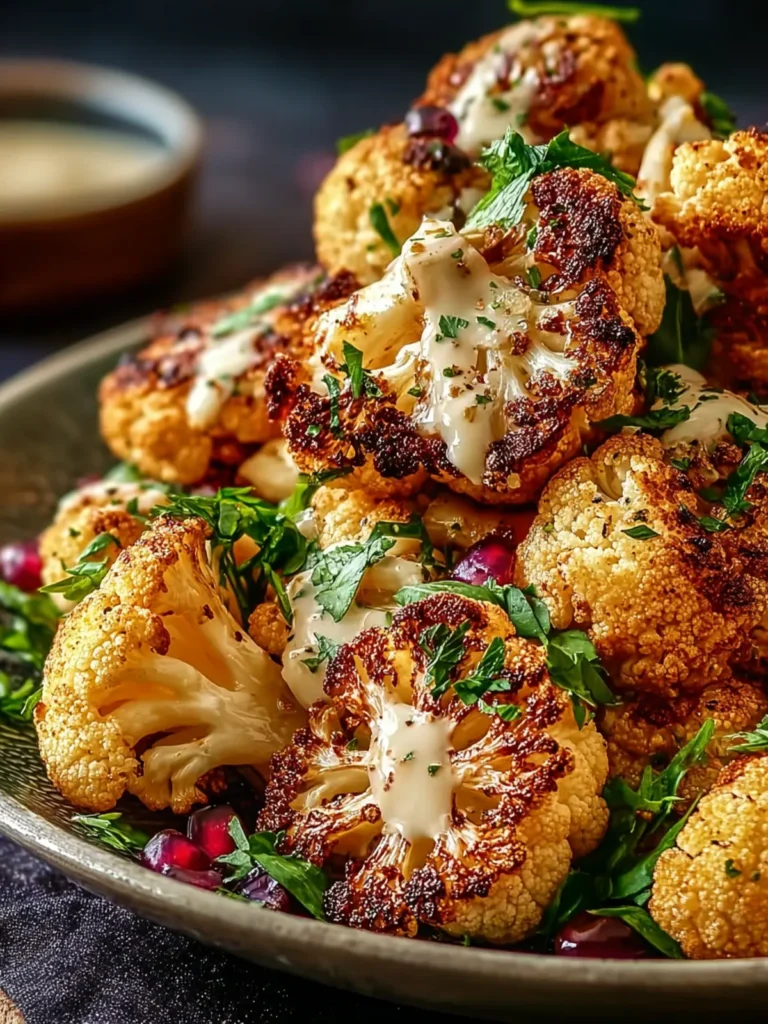 Irresistible Roasted Cauliflower with Tahini Drizzle Recipe First Image
