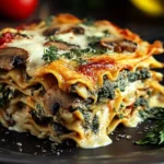 Delicious Vegan Mushroom and Spinach Lasagna Recipe First Image