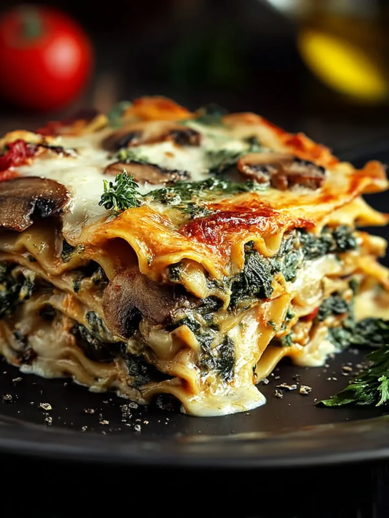 Delicious Vegan Mushroom and Spinach Lasagna Recipe First Image