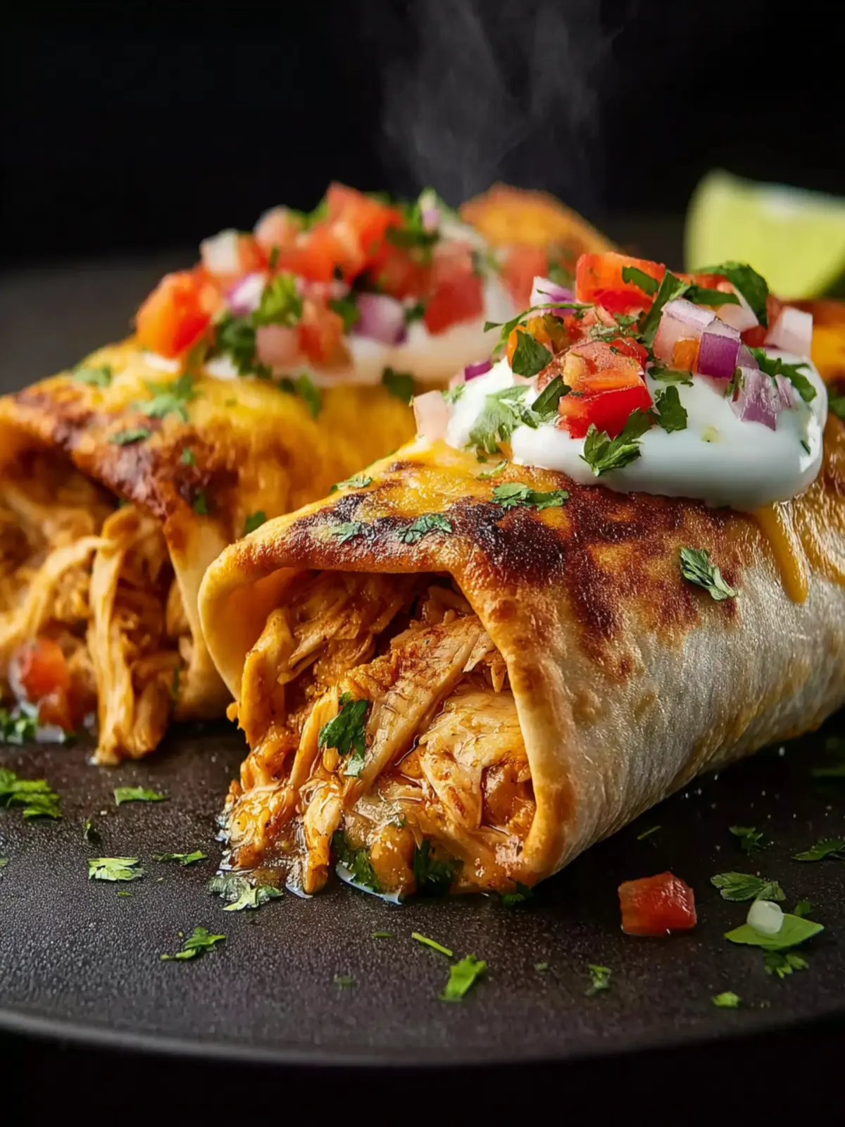 The Best Chicken Chimichangas First Image