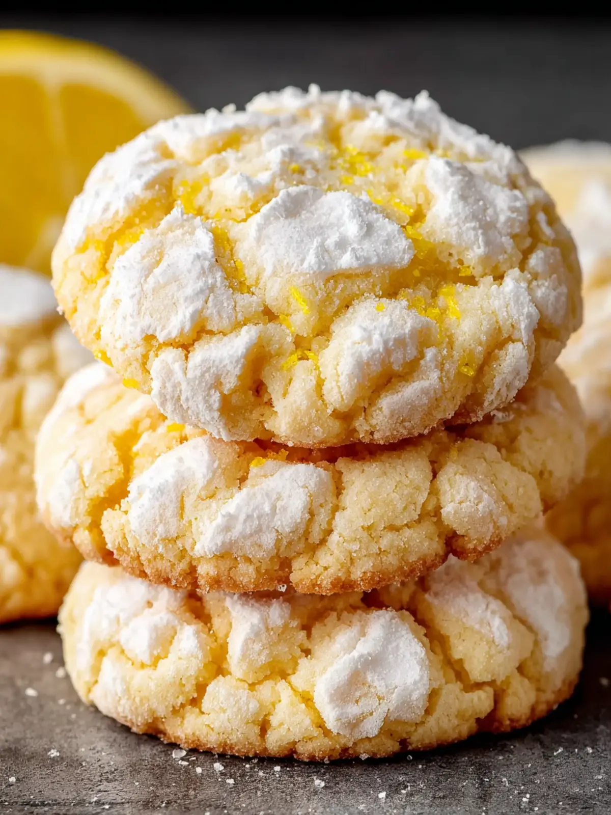 Lemon Crinkle Cookies First Image