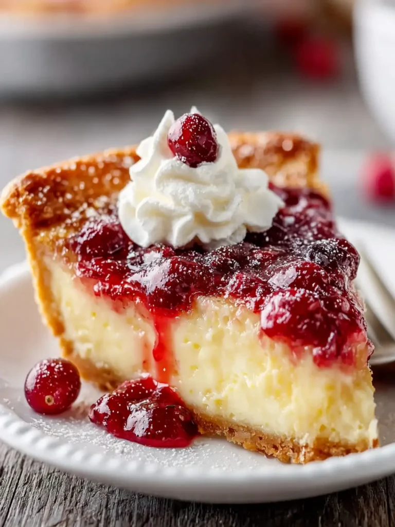 Cranberry Custard Pie First Image