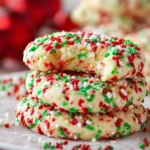 Christmas Sprinkle Cake Mix Cookies First Image