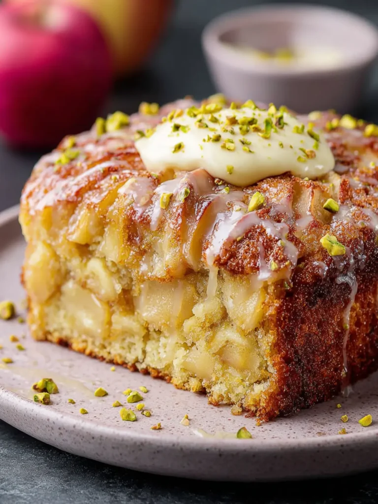 Apple Cardamom Cake with Pistachio Cream First Image
