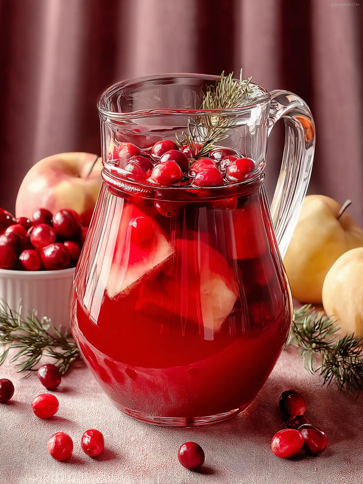 Festive Cranberry Punch Pitcher for Holiday Gatherings First Image