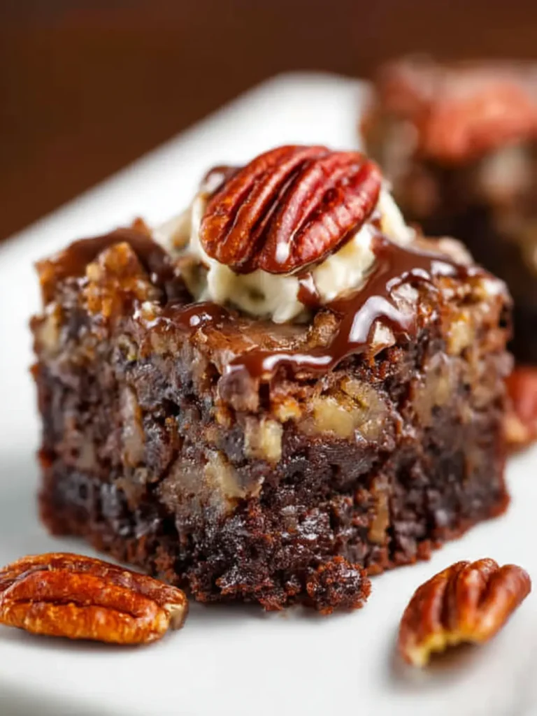 Chocolate Pecan Pie Brownies First Image