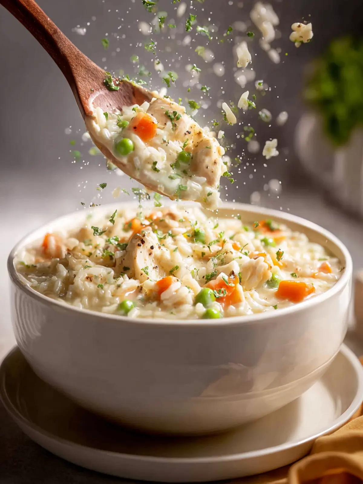 Creamy Chicken and Rice Soup First Image