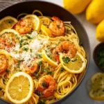 Lemon Garlic Shrimp Pasta First Image
