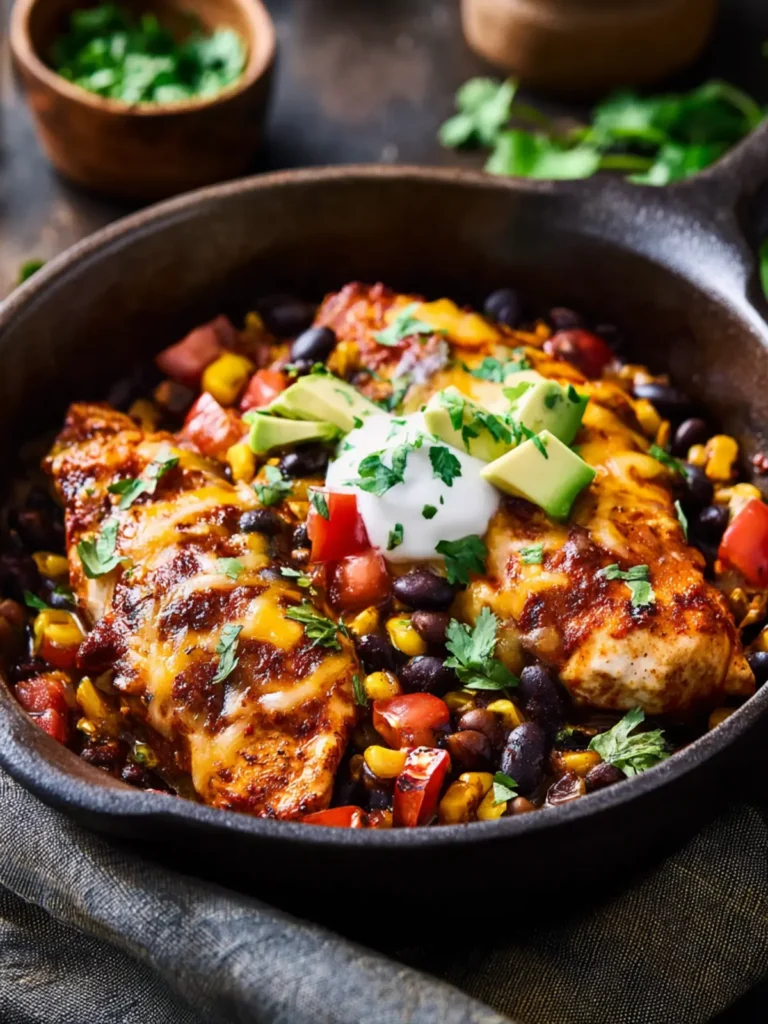 Skillet Enchilada Chicken with Black Beans First Image