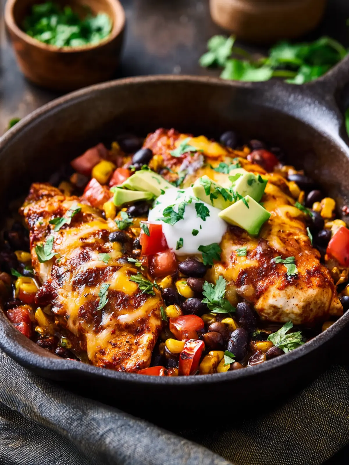 Skillet Enchilada Chicken with Black Beans First Image