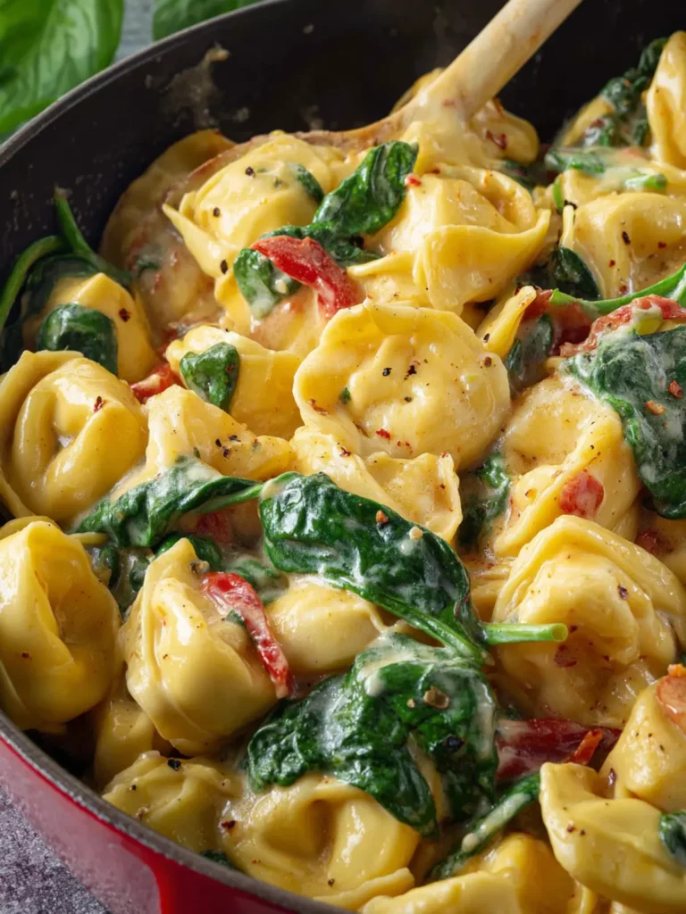 Tuscan Tortellini Pasta with Spinach First Image