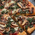 Irresistible Vegan Kale and Mushroom Pizza Recipe First Image