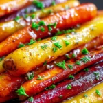 Irresistible Honey Balsamic Glazed Rainbow Carrots Recipe First Image