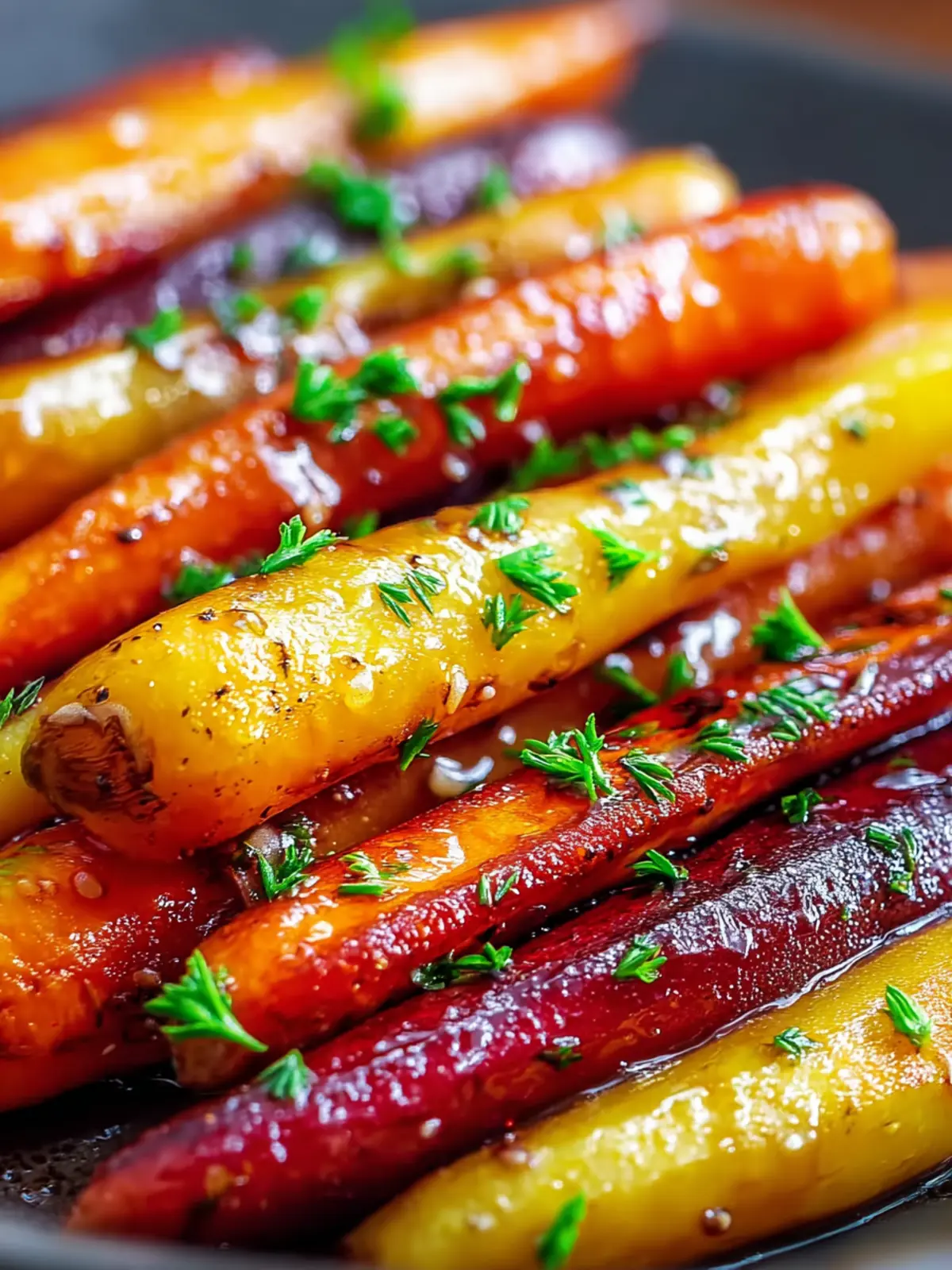 Irresistible Honey Balsamic Glazed Rainbow Carrots Recipe First Image