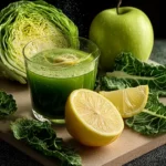 Refreshing Winter Green Juice with Cabbage, Apple & Lemon First Image