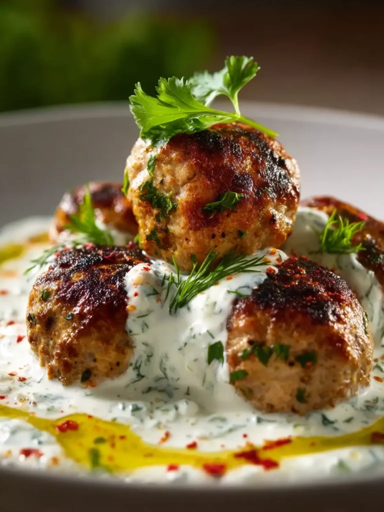 Chicken Kofta with Garlic Yogurt Sauce First Image