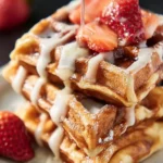 Easy Cinnamon Roll Waffles Recipe First Image