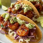 Easy Hot Honey Shrimp Tacos with Cabbage Lime Slaw First Image