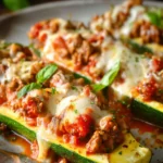 Italian Sausage Zucchini Boats First Image