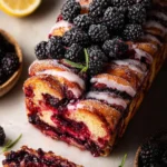 Roasted Blackberry Lemon Pull Apart Bread First Image