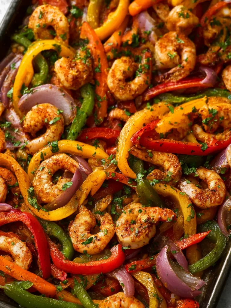 Sheet Pan Shrimp Fajitas First Image