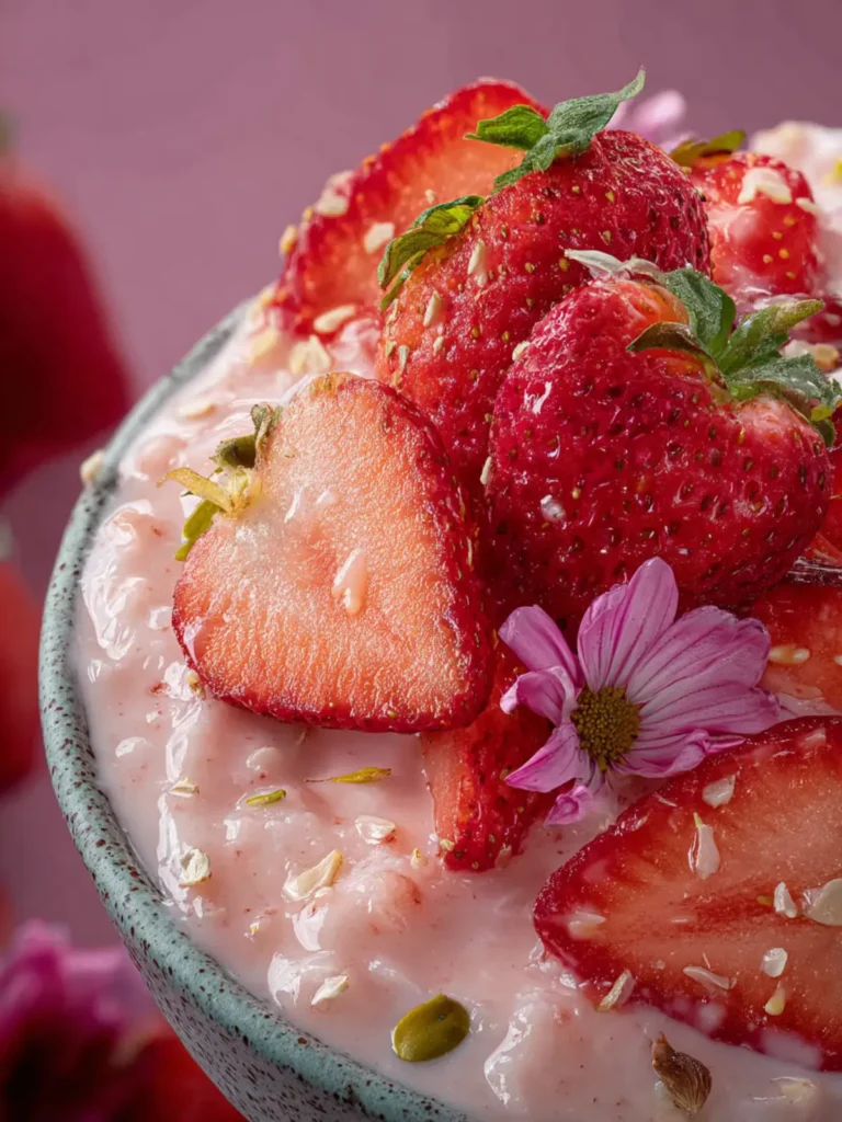 Strawberry Rabdi Recipe First Image