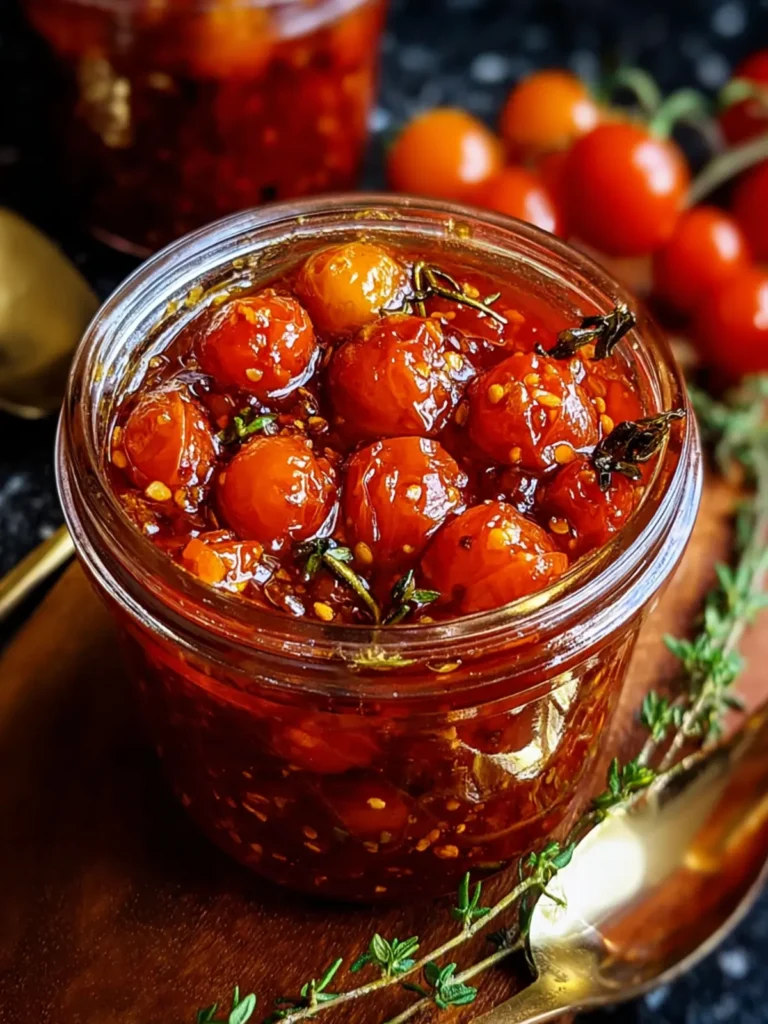 Sweet and Spicy Homemade Cherry Tomato Jam Recipe First Image