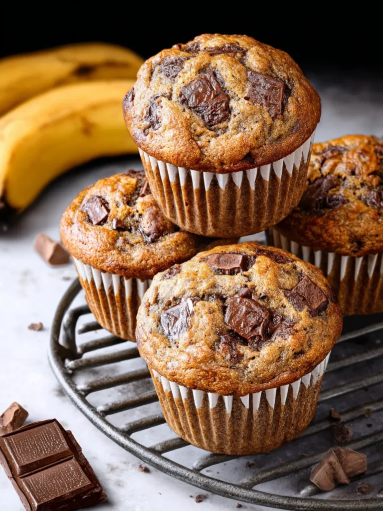 Banana Chocolate Chunk Muffins First Image