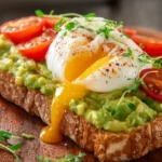 Elevate Your Breakfast: Avocado Toast with Poached Egg Delight First Image