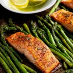 Sheet Pan Salmon and Asparagus First Image