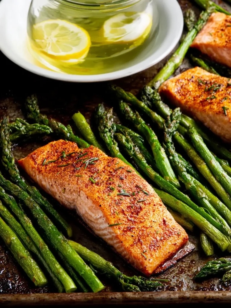 Sheet Pan Salmon and Asparagus First Image