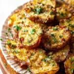 The Crispiest Garlic Parmesan Smashed Potatoes First Image