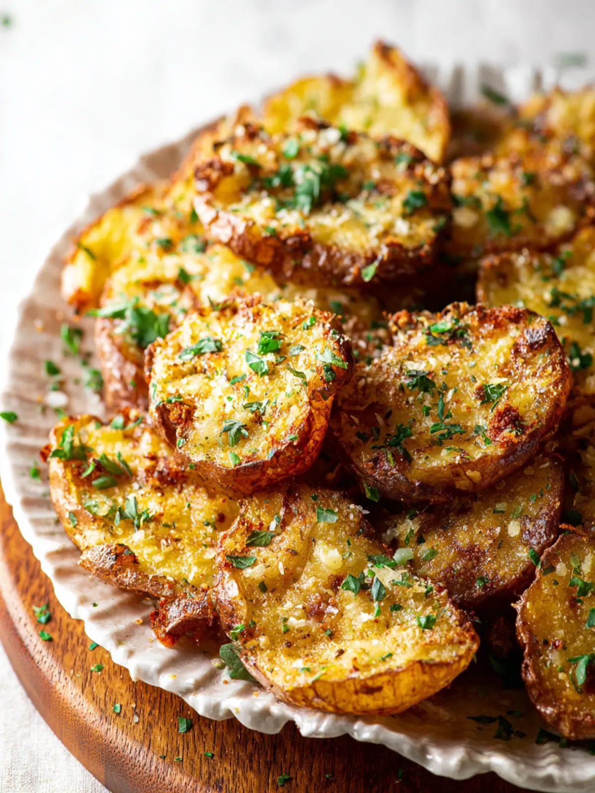 The Crispiest Garlic Parmesan Smashed Potatoes First Image