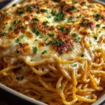 Baked Cream Cheese Spaghetti Casserole First Image