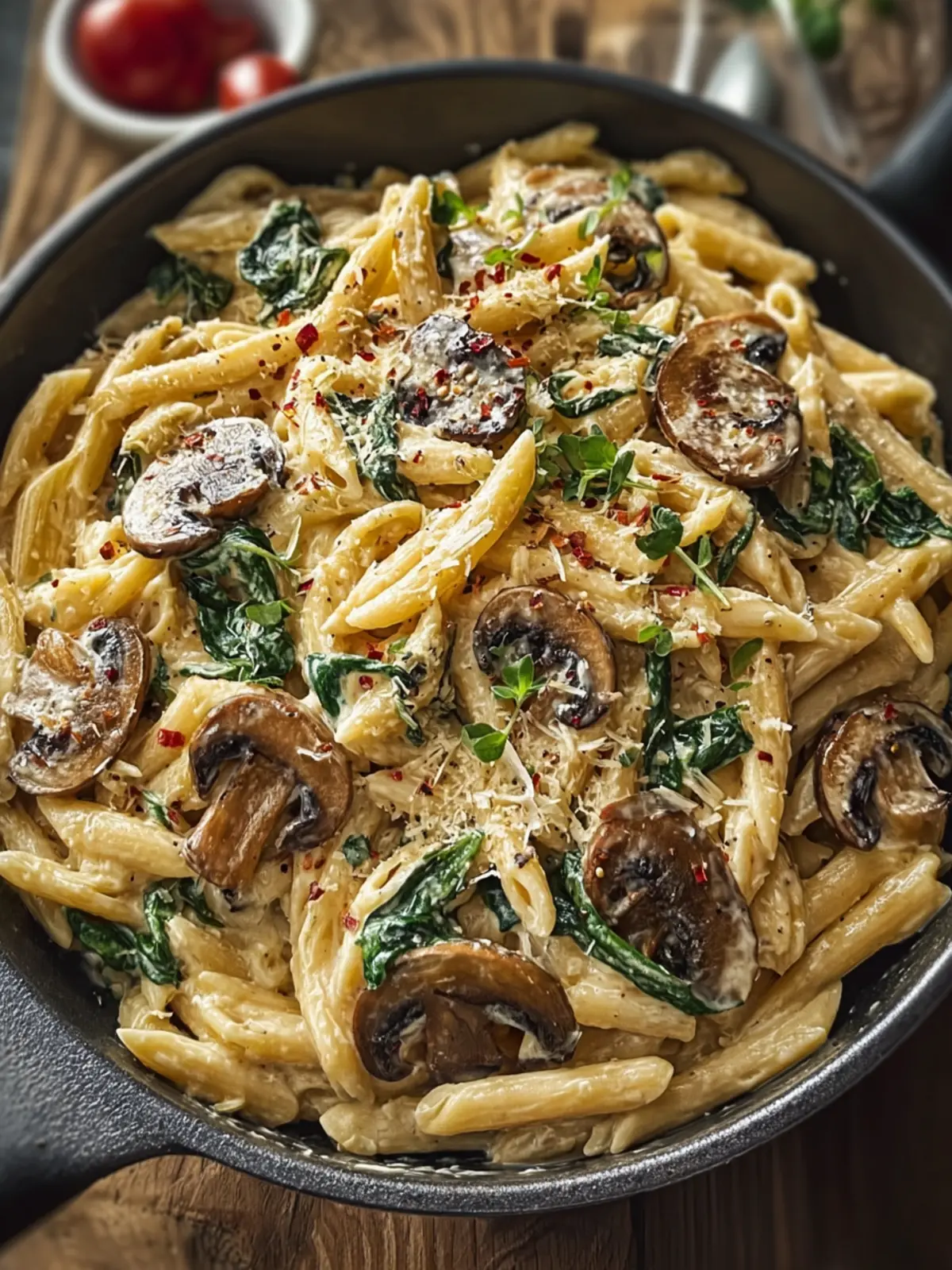 Creamy Tuscan Mushroom Pasta Skillet – A Flavorful Delight First Image