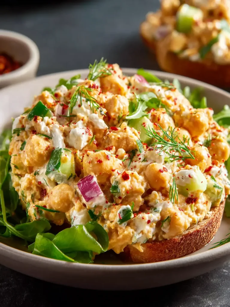 Mashed Chickpea Salad with Greek Yogurt First Image