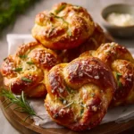Mozzarella Stuffed Rosemary Parmesan Soft Pretzels Recipe First Image