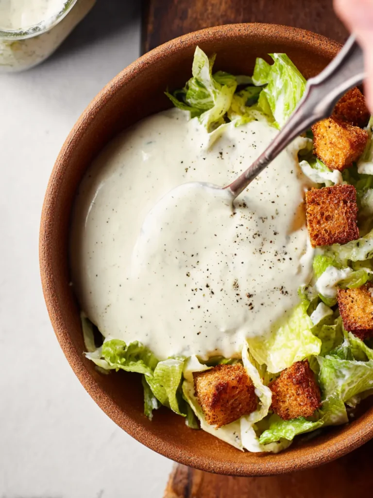 Quick Healthy Caesar Dressing with Greek Yogurt First Image