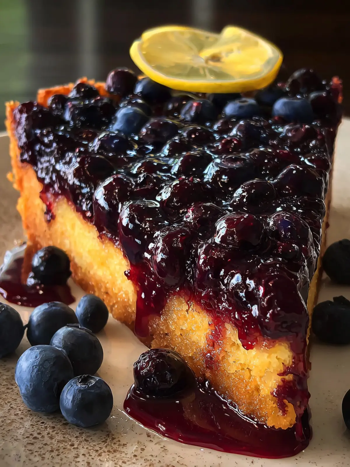 blueberry lemon upside down cake First Image