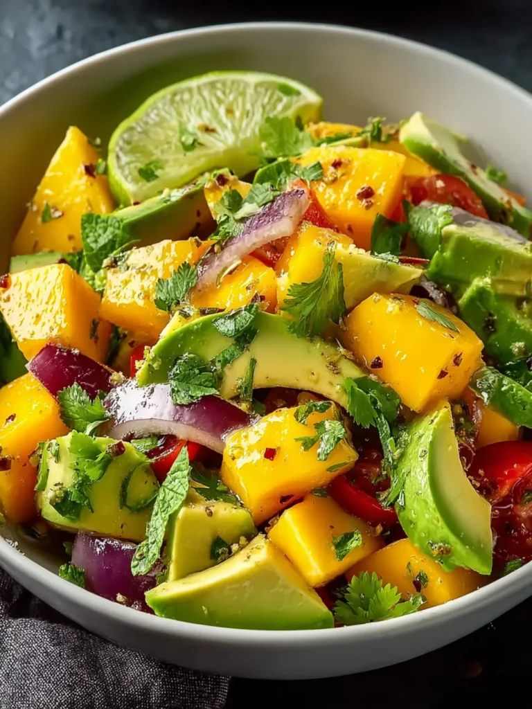Avocado Mango Salad with Zesty Lime Dressing: An Incredible Ultimate Recipe First Image