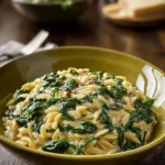 Creamy Garlic Spinach Orzo First Image