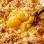 EASY Cake Batter Peach Cobbler (Only 5 Ingredients) First Image