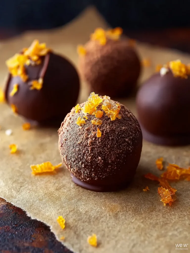 Healthy Dark Chocolate Orange Truffles Recipe First Image